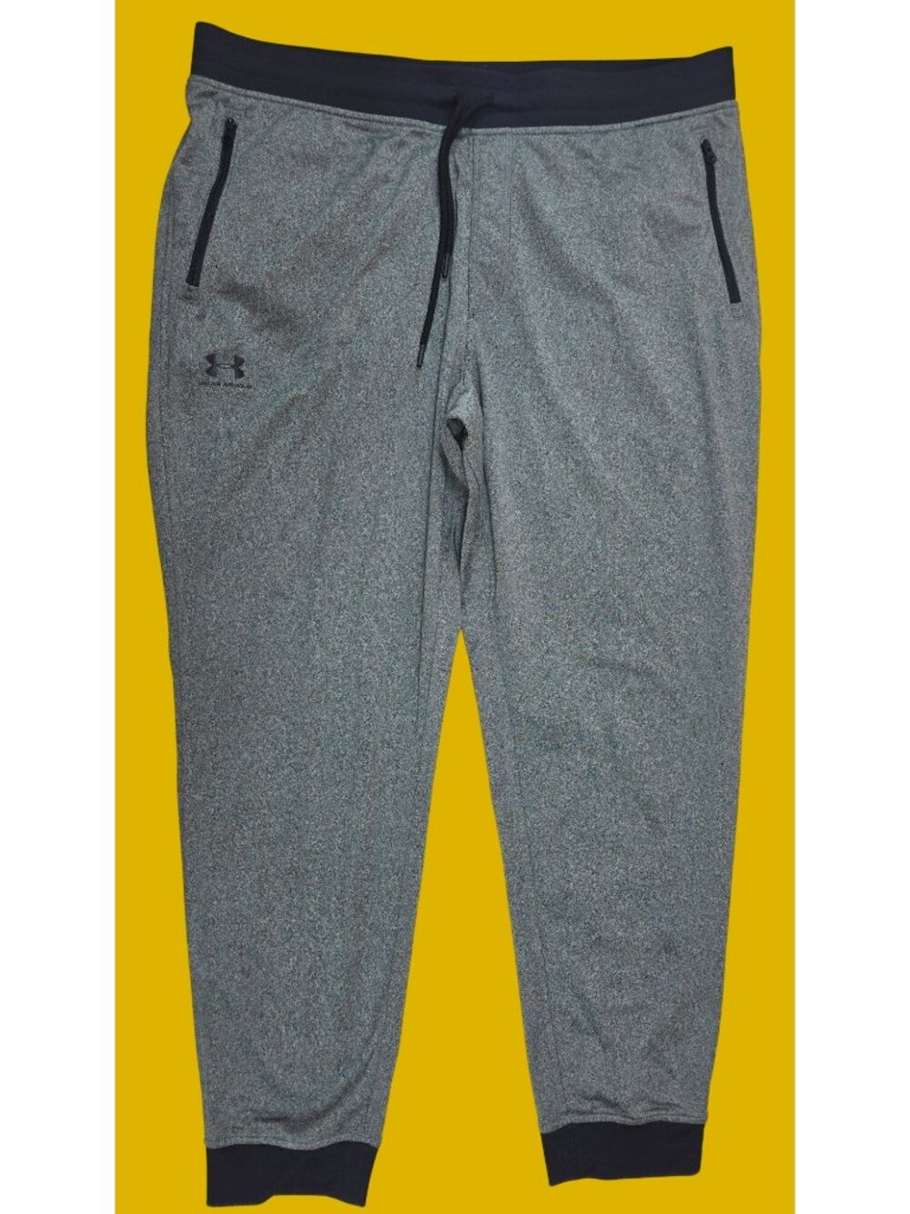 Under Armour Mens Loose Fit Gray Jogger Pants XXL With Zipper Pockets